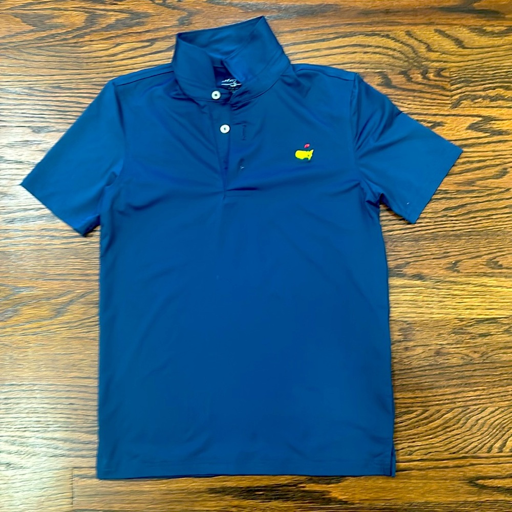 August National Blue Polo. Boy size 7-8